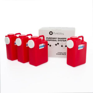 3 Gallon Sharps Disposal by Mail System (4-pack)